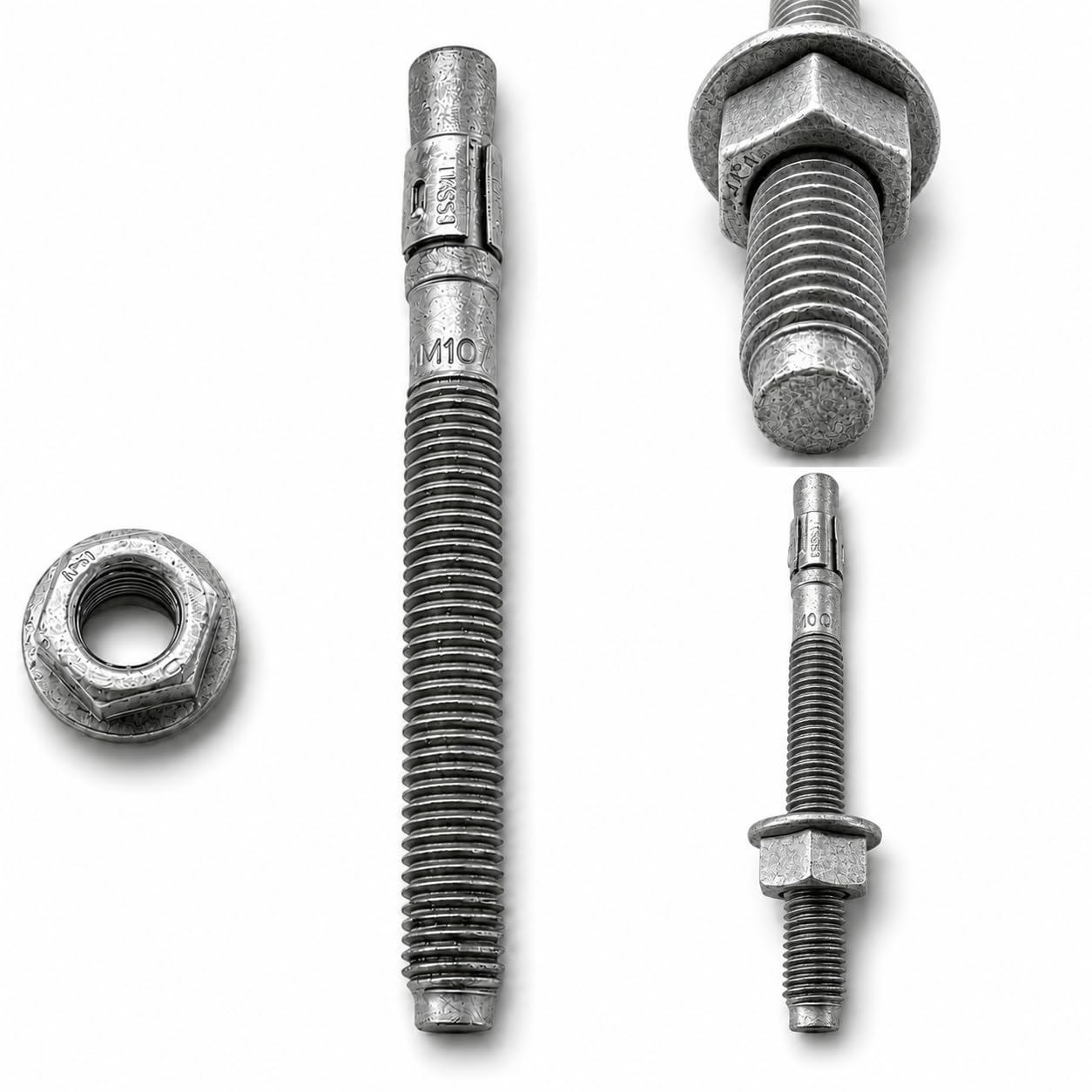 ESSVE Golden Anchor - Ancoraggio a espansione, per carichi pesanti, zincato a caldo, HDG ETA, bullone di ancoraggio a espansione, per calcestruzzo e pietra naturale (25, M12 x 196)
