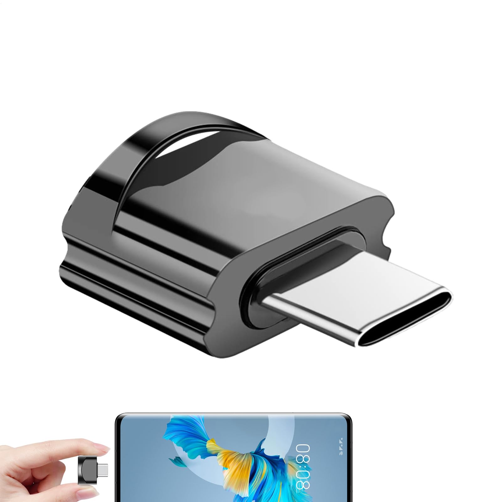 Genérico Type-C to USB Adapter USB C Adapter | Aluminum USB C Lightning Adapter | High Speed Power Supply Adapter for Laptop, Tablet and Phone