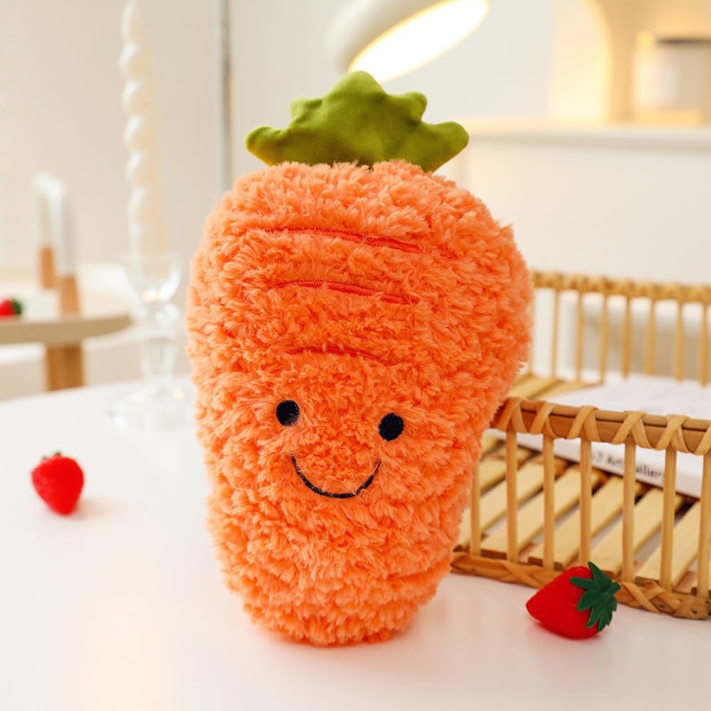 Fruit Plush Toys - Mango Carrot Hugging Pillow, FruitShape pillow filled doll, suitable for children and girls (Carrot) - Image 2