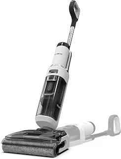 Tineco Floor One Stretch S6 nat-droogzuiger, 180° platte design zuigmop 13cm lighoogte, 70°C 5min FlashDry zelfreinigend, 3-zijdige randreiniging 40min looptijd Reiniging onder diep meubilair