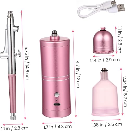 Miniatura 6 de ABOOFAN 1 Set Spray Gun Make up Kits Face Tools Facial Kit Electric Squirt Gun Mini Tools Makeup Airbrush Specialty Tools Portable Airbrush Makeup