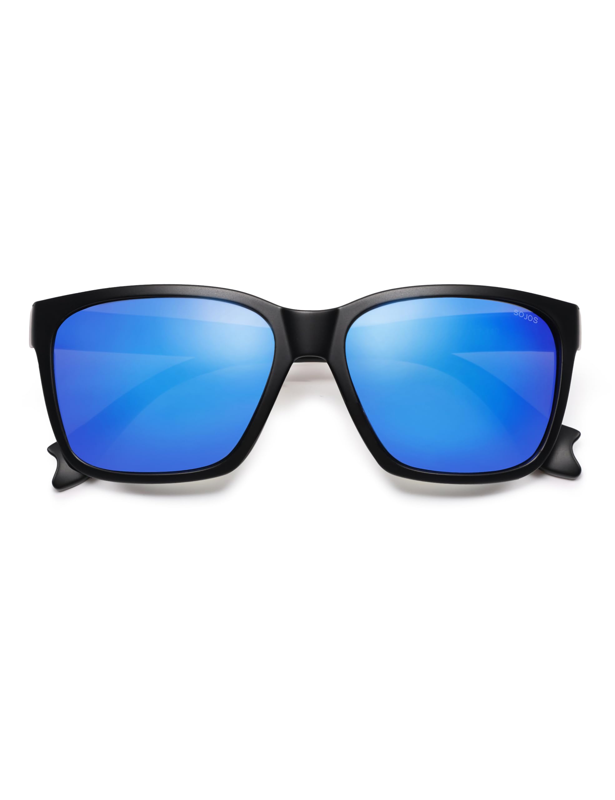 SOJOS Polarisiert Sonnenbrille Herren Damen Groß Retro Vintage Eckig UV400 Schutz Moderne Sonnenbrillen SJ2509