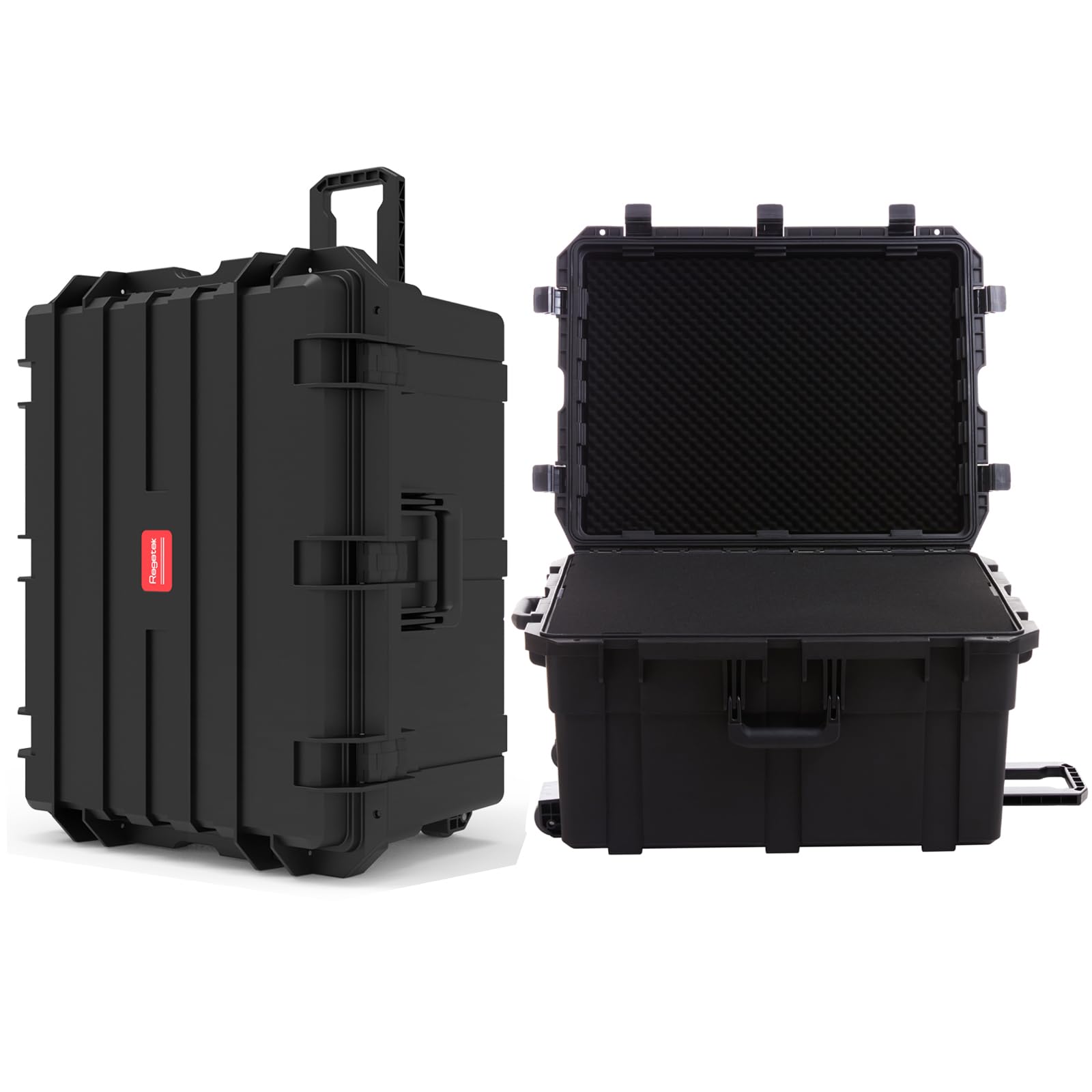 Waterproof Hard Case 32 x 25 x 18 Inch, Equipment Roller Case with Wheels,Customizable Foam, for Electronic, Tool, camera, lenses, Camcorder,Drone, IP67, Shockproof, Inner 25.8" x19.2" x 15.1"