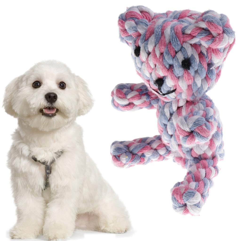 Qianly 6X Juguete de Cuerda de Juguete para de Mascota, Juguete para Arrojar de Mascota, Masticables para, Y Diversión
