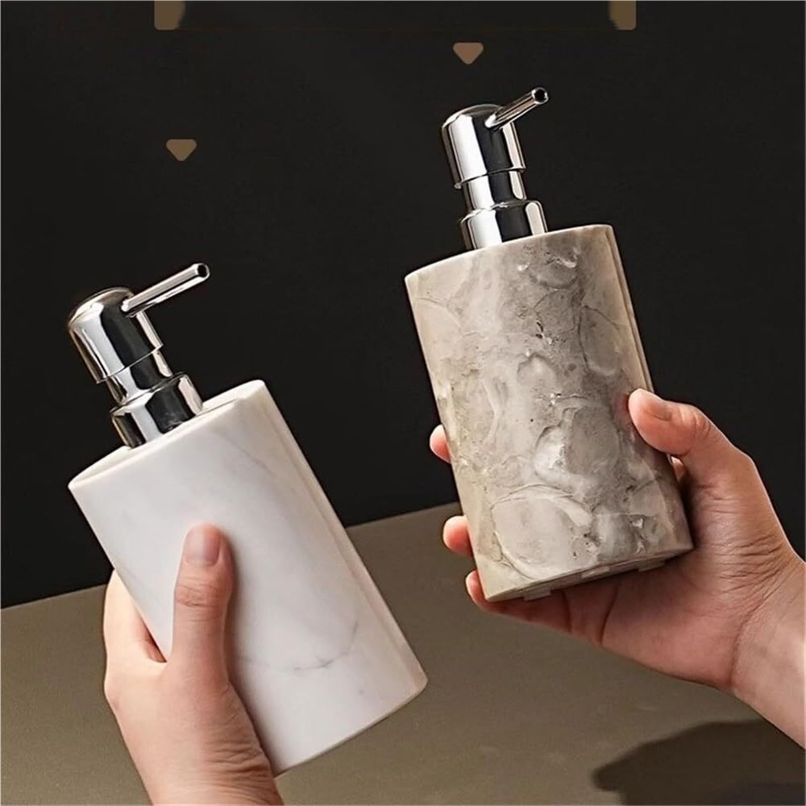 Bottiglie Dispenser in marmo for bagno di hotel lusso, dispenser for flacone gel doccia Arredamento estetico per cucina(F)