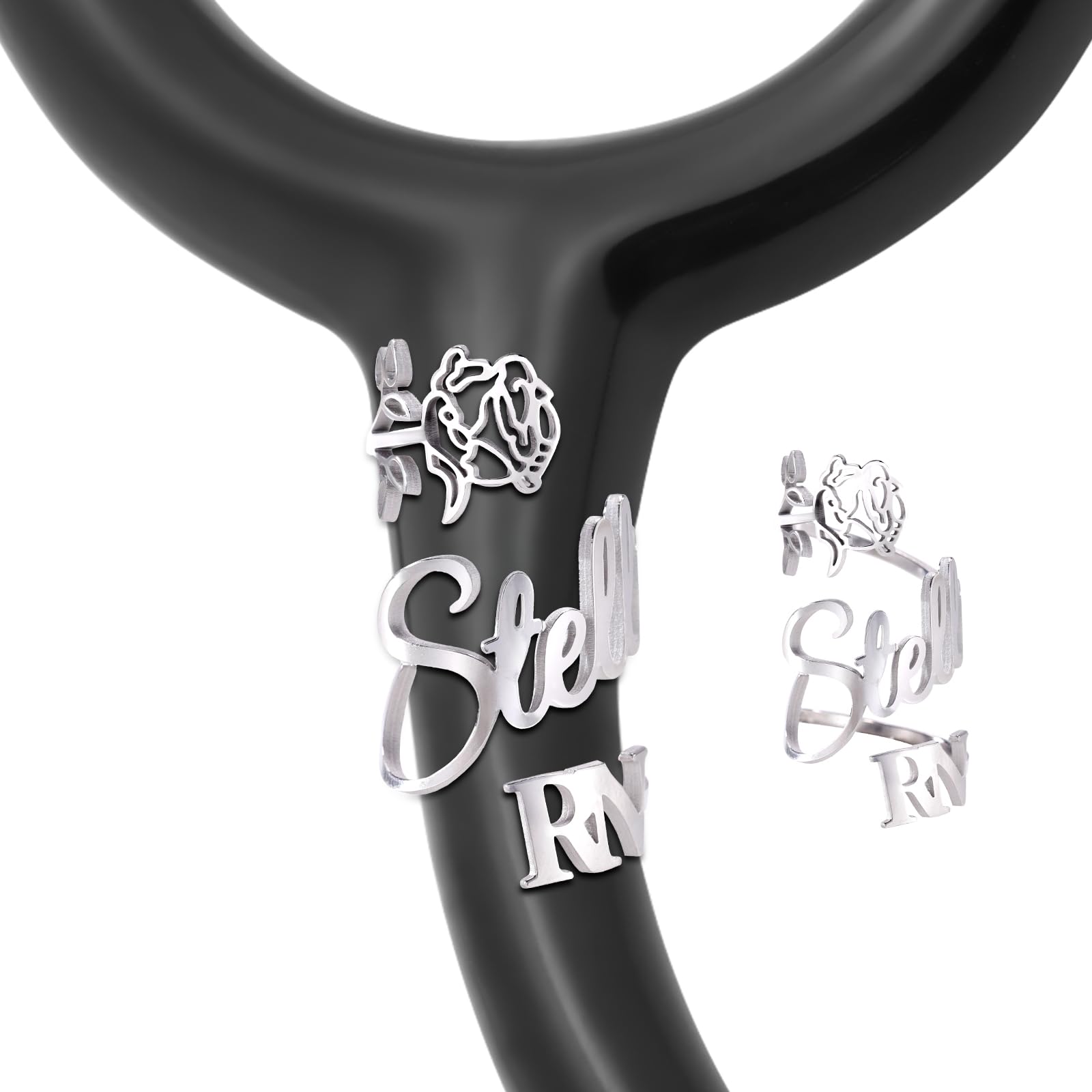 Personalized Stethoscope Name Tag Custom Stethoscope ID Charm Accessories Nurse Gifts for Doctor Vet