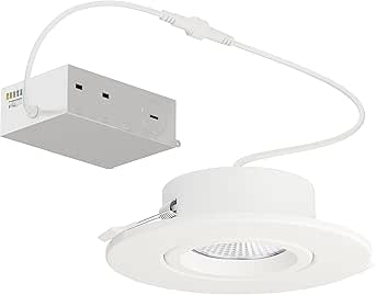 Maxim Lighting 67757WTWT Slim Gimbal - 9W 1 5CCT LED Flush Mount-1.5 Inch Tall and 5.25 Inch Wide