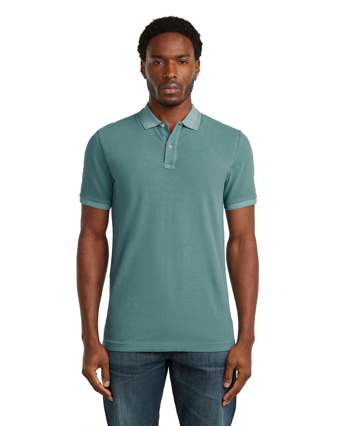 Polo G-Star Dunda slim bleu L anti déformation