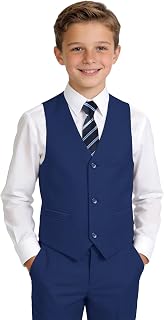 Boys Suits Kids Dress Vest Pants Set Ring Bearer Outfit 5-16Y