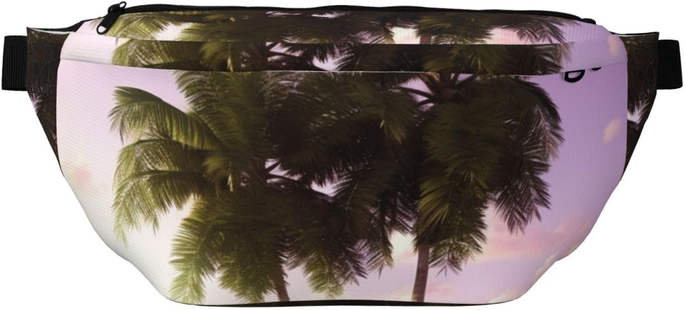 Fanny Pack for Men Women Tropical tree Belt Bag with Adjustable Strap Fashion Waist Bag Waist Pack for Travel