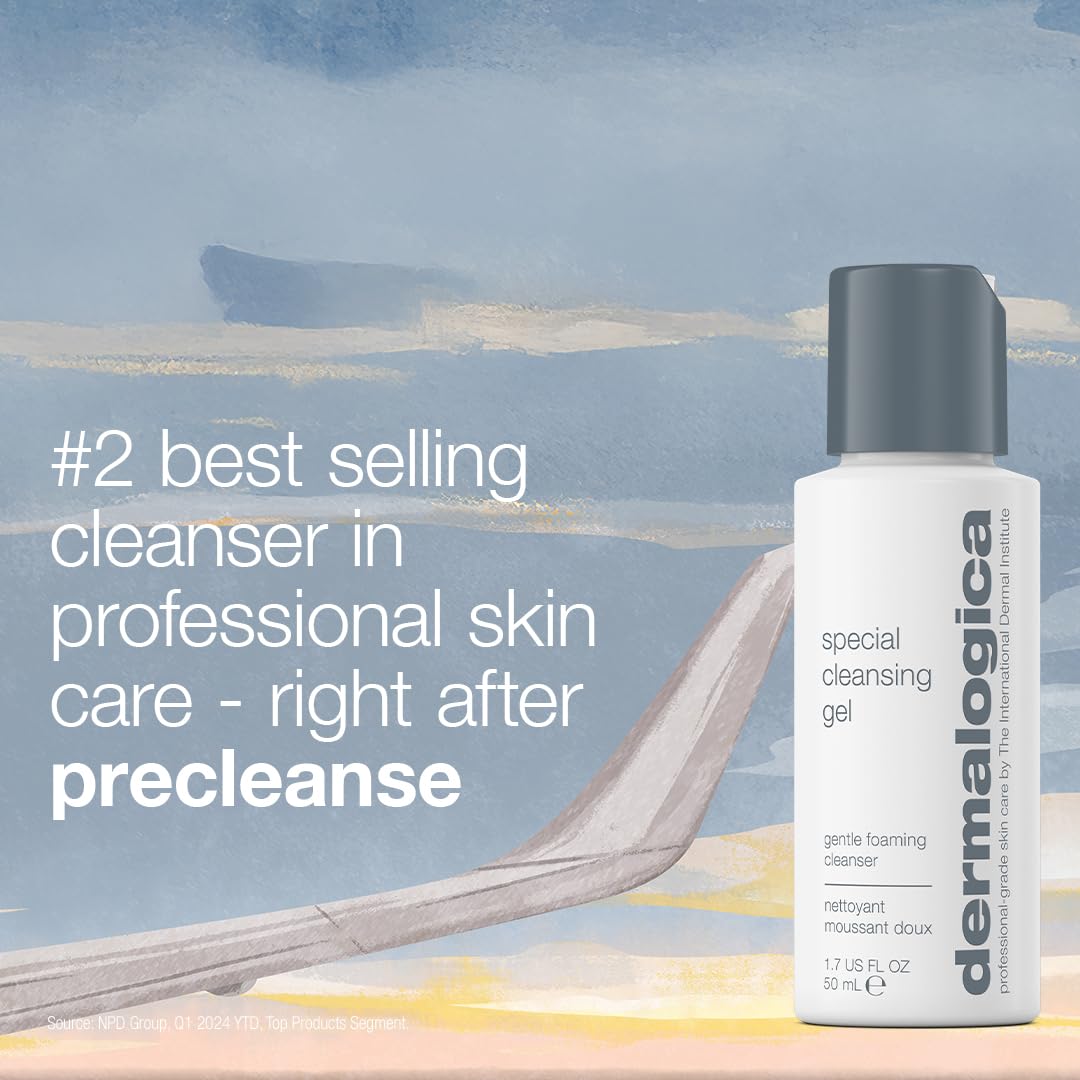Dermalogica Home for the Holidays  Travel Essentials Kit for On the Go Skin Care, Includes Face Cleanser, Exfolaints, <a rel=