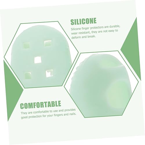 Miniatura 2 de Kisangel 2 pares de kalimba para dedo, púas para el pulgar de guitarra, protector de dedos de Kalimba, protectores de dedos de bajo, tapas de dedos