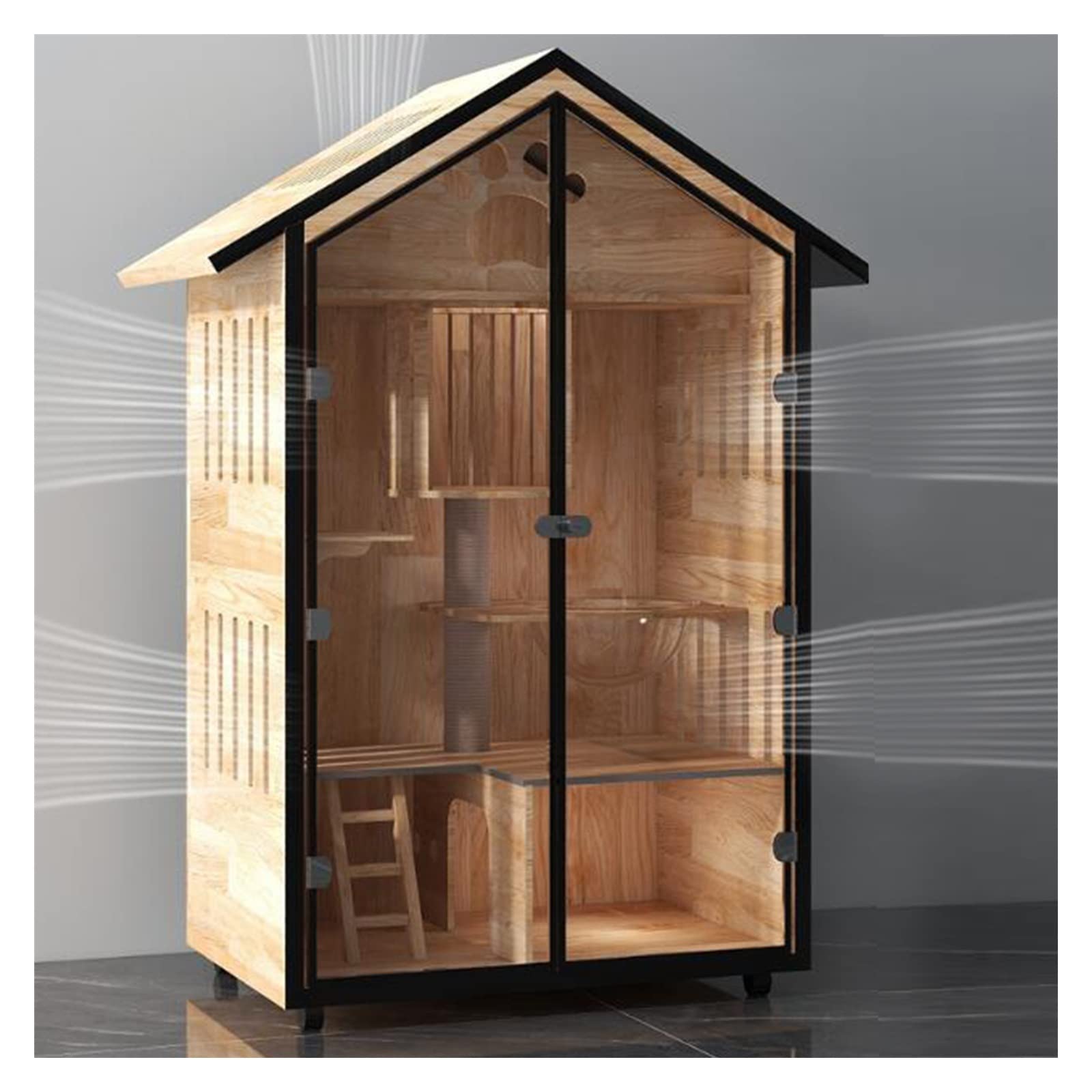 villa per gatti Gabinetto for gatti Gabbia for Villa for Lettiera for Cuccia for Sala parto for (A3) Per interni
