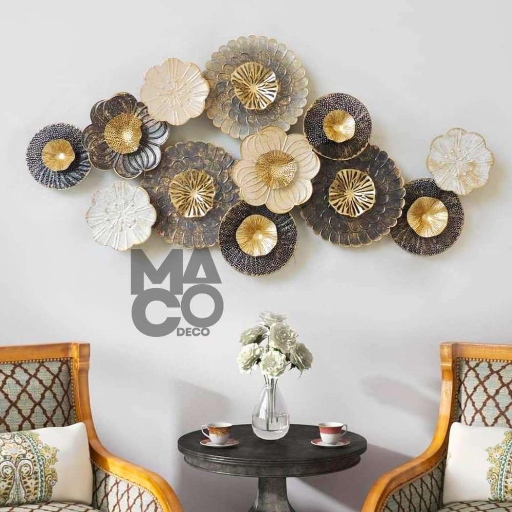 MACODECO Big Metal Wall Art - Elegant Wall Decor for Living Room - Sophisticated home Decor Items - Quality Wall Decor Items for Living Room, bedroom, kitchen, office, cafes, restaurants-image-31