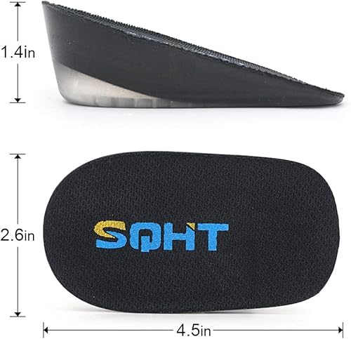 Miniatura 4 de 's Plantillas de aumento de altura  Insertos y almohadillas de elevación de talón de zapato de gel, copas de cojín de tendón de Aquiles para hombres