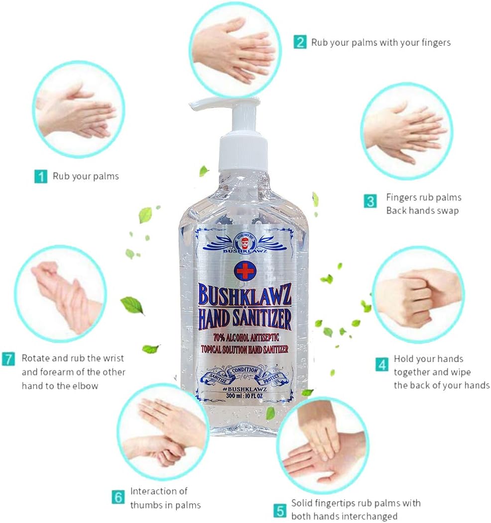 BushKlawz 2oz Hand Sanitizer Bulk Pack 96 Piece No Rinse 75% Alcohol Travel Size Individual (Bulk 96 Pack)
