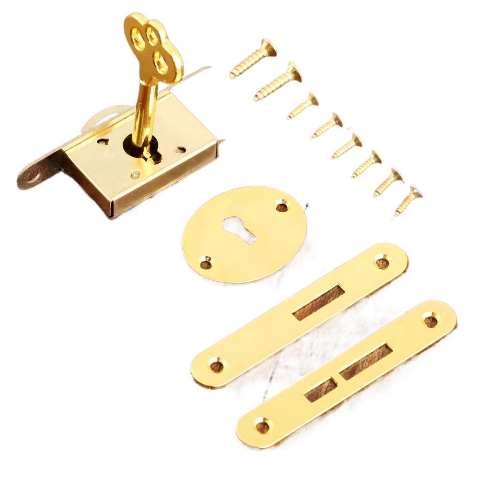 Kdhcvkz One Color Gold Antique Furniture Counter Drawer Locks With Key Screw Classical Lock Cabinet Wardrobe Cupboard Door Zinc Alloy