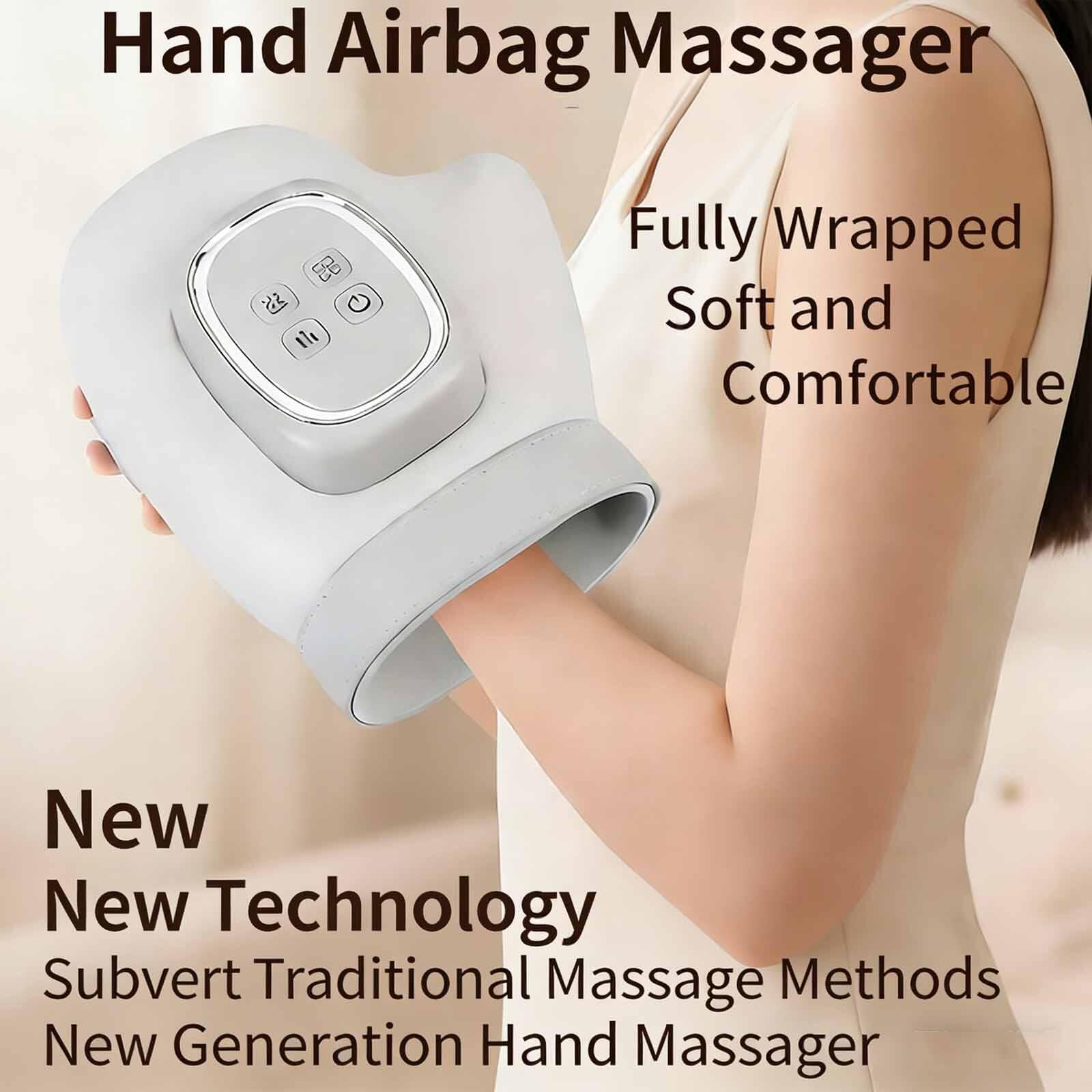 Massaggiatore Mani Hand Massager Elettrico Funzioni Riscaldamento Compressione Adatto Alleviare AffaticamentoRegalo