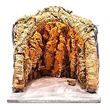  Holyart Cueva iluminada Madera y Corcho belén napolitano 30x30x30 cm