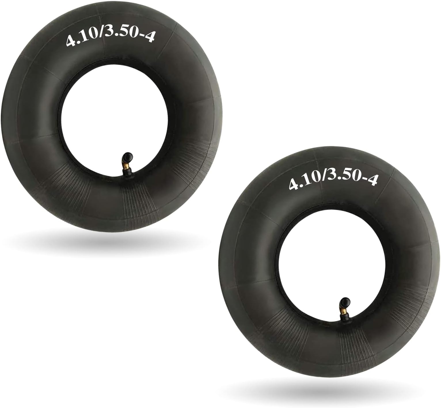 4.10/3.50-4 Inner Tube Tire 4.1/3.5-4 Heavy Duty Replacement Inner Tube For Hand Trucks, Dollies, Wheelbarrows, Tractors, Lawn Mowers, Trailers and More - 4.10 3.50-4 Tire Tube (2-Pack)