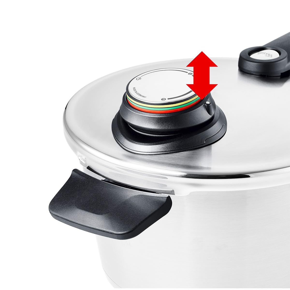 Fissler Vitavit Premium Pentola a pressione in acciaio inox 3.5 L, 22 cm, 4 livelli di cottura, incluso inserto, adatta a fornelli a induzione