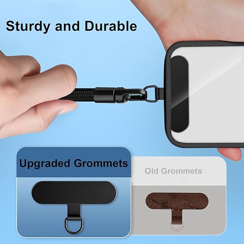 MORSUNBELA Mobile Phone Lanyard Phone Wrist Strap, Adjustable Phones Charm Black Wrist Strap, Anti-Lost Lanyard for Mobile Phones Cameras Keys Bags - 5