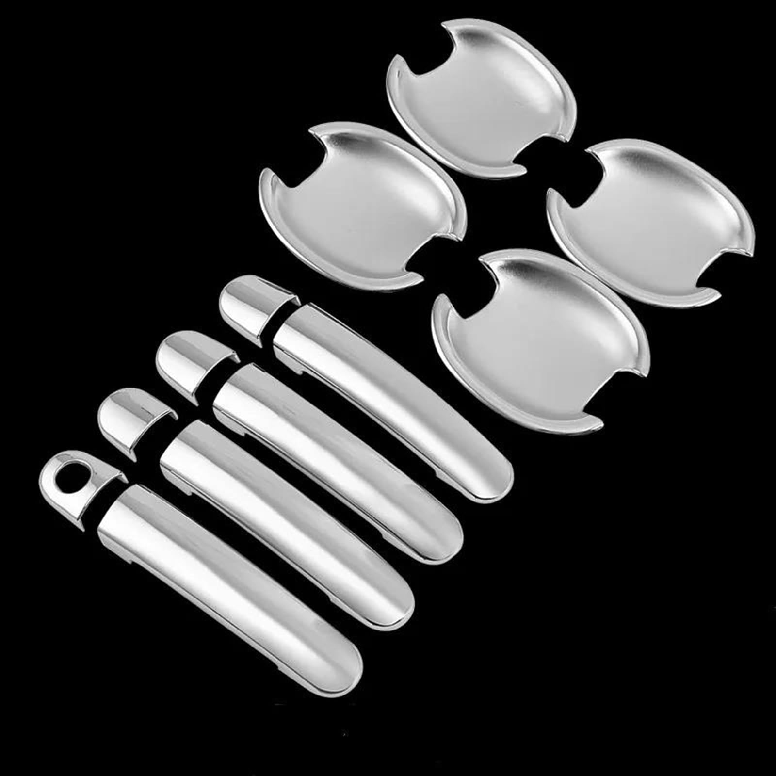 Kjhopy B Chrome Car Door Handle Cover Trim For Skoda For Octavia Mk1 1996-2000 2001 2002 2003 2004 Accessories Styling Exterior Door Handle(B)