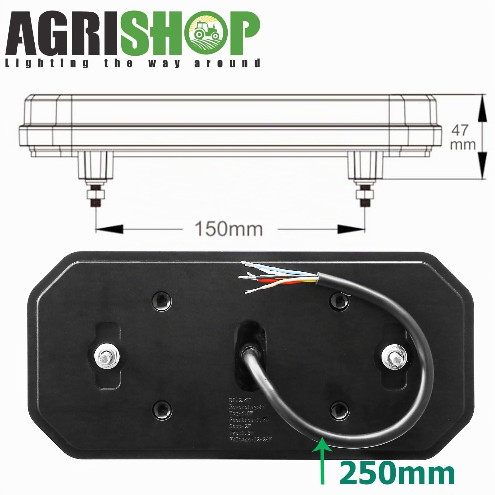 Pilotos Traseros Remolque 12/24v Led Homologado,7Funciones 2pcs Kit Luces Traseras Piloto Trasero Remolque Camión Van Caravan Pilotos Traseras Remolque Tractor Impermeable Sumergible