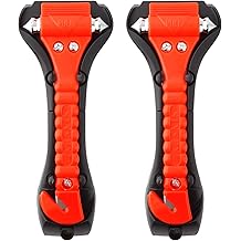SINSEN Car Safety Hammer Set of 2 Emergency Escape Tool Auto Car Window Glass Hammer Breaker and Seat Belt Cutter Escape 2-in-1 for Family Rescue &amp; Auto Emergency Escape Tools