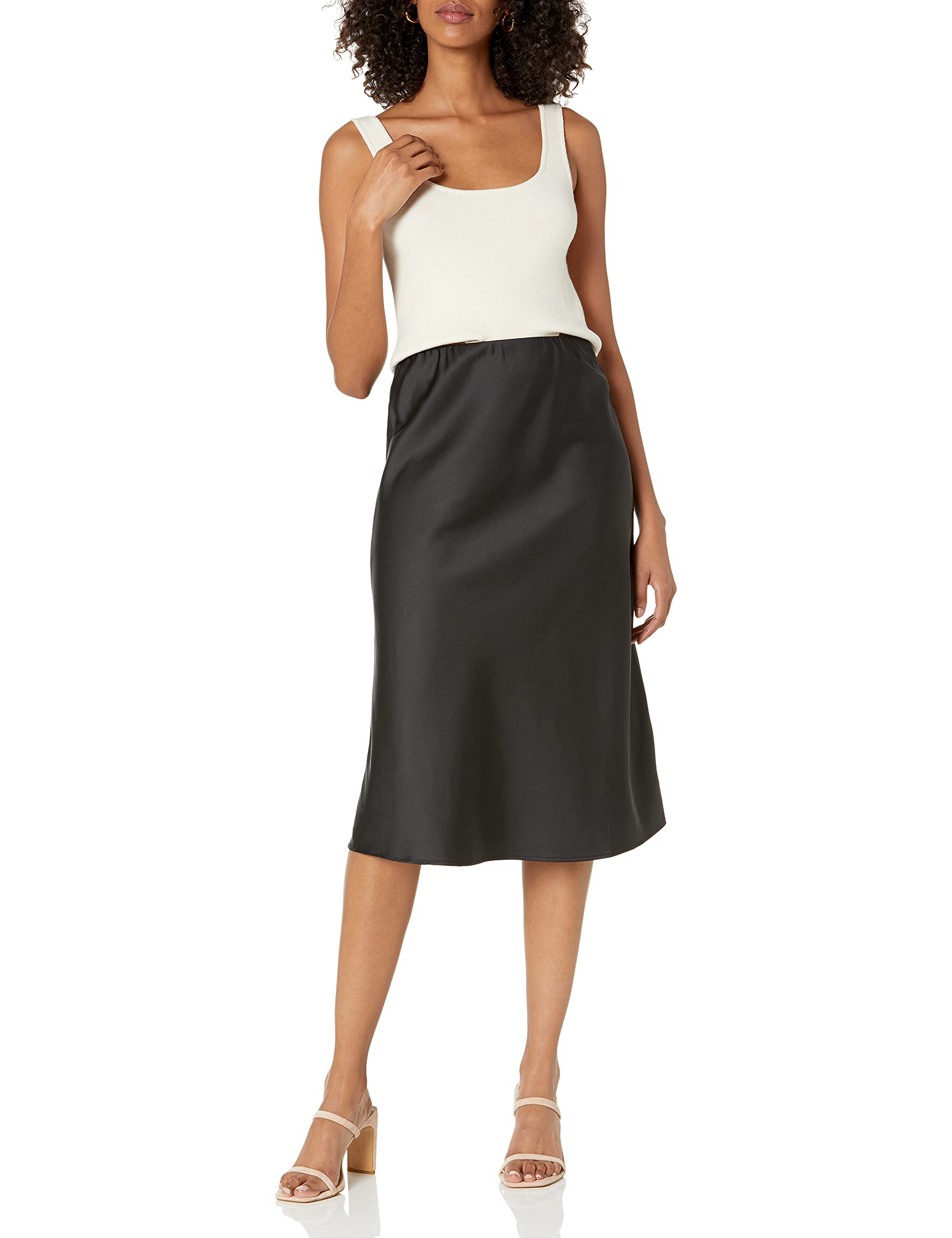 The Drop Damen Maya Rock, seidiger Slip-Skirt-Stil