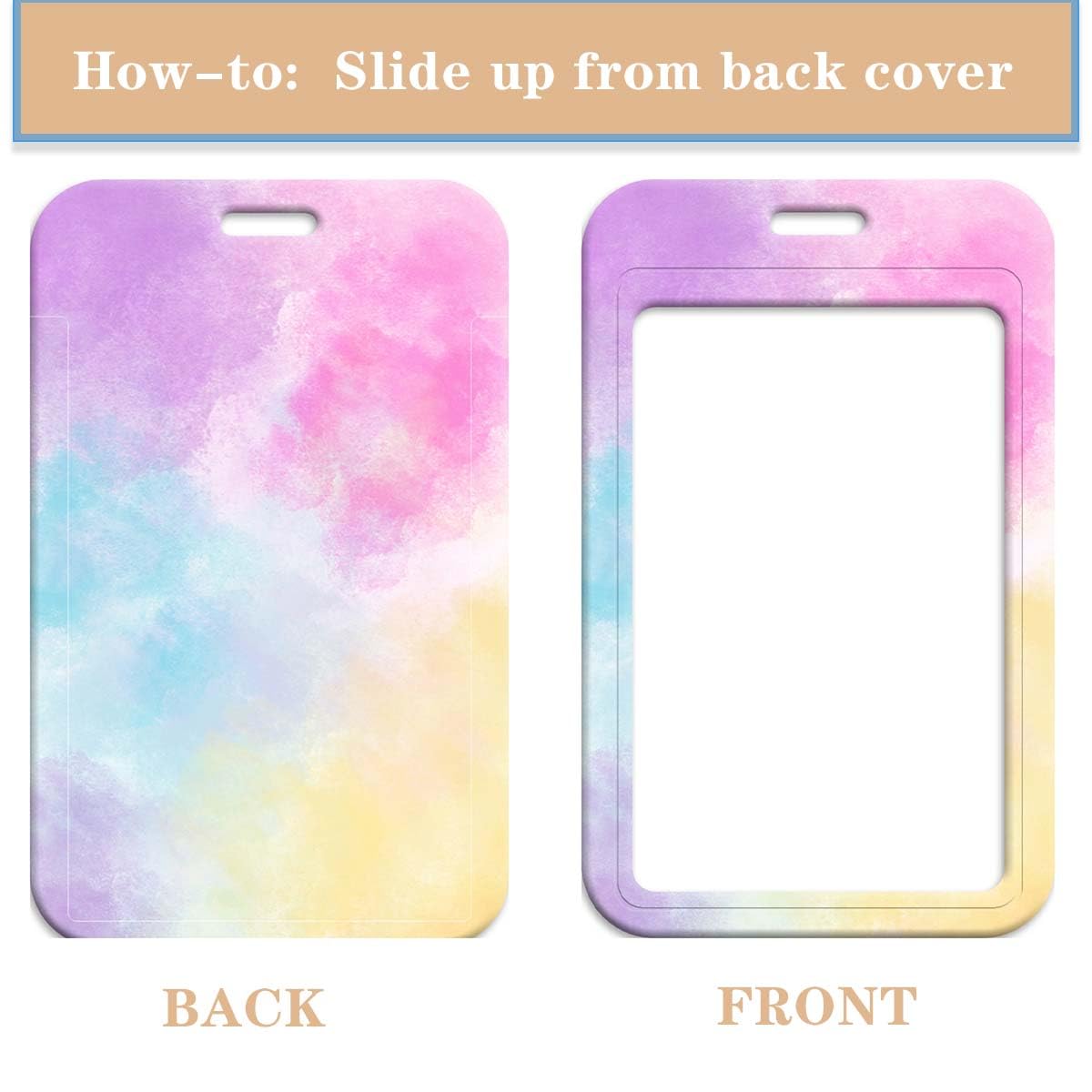 Watercolour Retractable Lanyard Card Holder Set including Stylish Design, Durable - Image 4