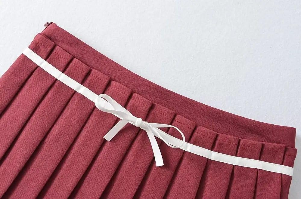 Faldas Cortas de Mujeres - Summer Elegante Mujer Falda Plisada Casual con la caña de Cintura Baja Skort Skort A -Line Femenina Extremadamente Corta