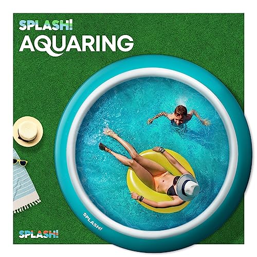 SPLASH! 10ft Inflatable Swimming Pool – Quick Set Garden Paddling Pool with Double Vinyl Wall, Hose Adaptor, Safety Valve & Repair Patches – Outdoor Summer Water Fun for Kids & Adults