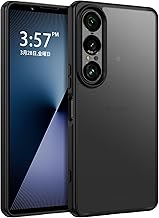 BENTOBEN Xperia 1 VII ケース マット 半透明 耐衝撃 米軍MIL規格 四隅強化 軽量 薄型 傷つけ防止 指紋防止 黄変なし ストラップホール付き エクスペリア 1 VII スマホケース カバー ブラック