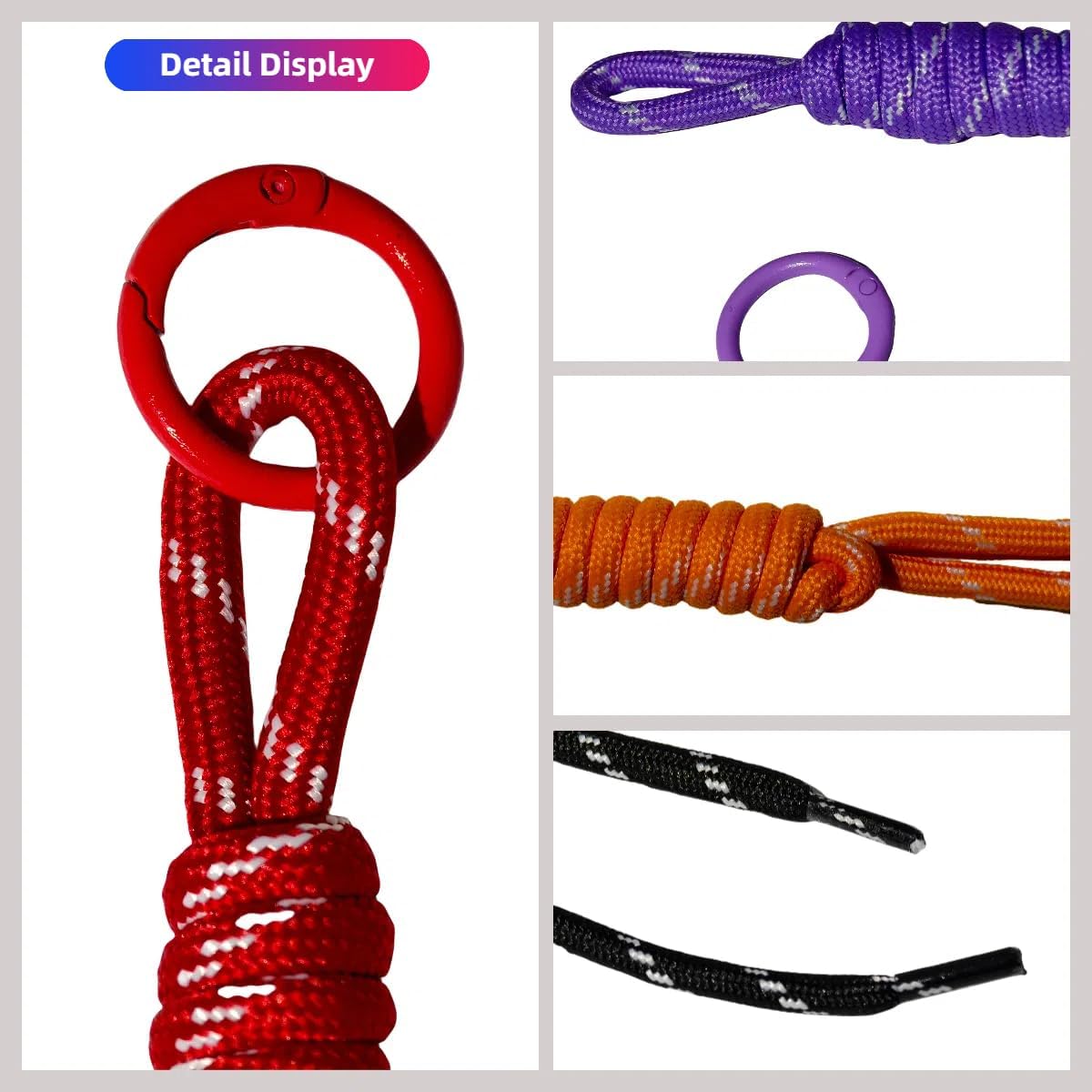 20pcs Handwoven Nylon Rope Keychain with Colorful Paracord,Womem Bead Letter Bag Charm Carabiner Knot Lanyard Keyring,for Handbag Friendship Gifts