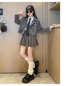 Amazon | [kzzkoo] 卒業式 小学校女子 スカートスーツ 韓国 卒服