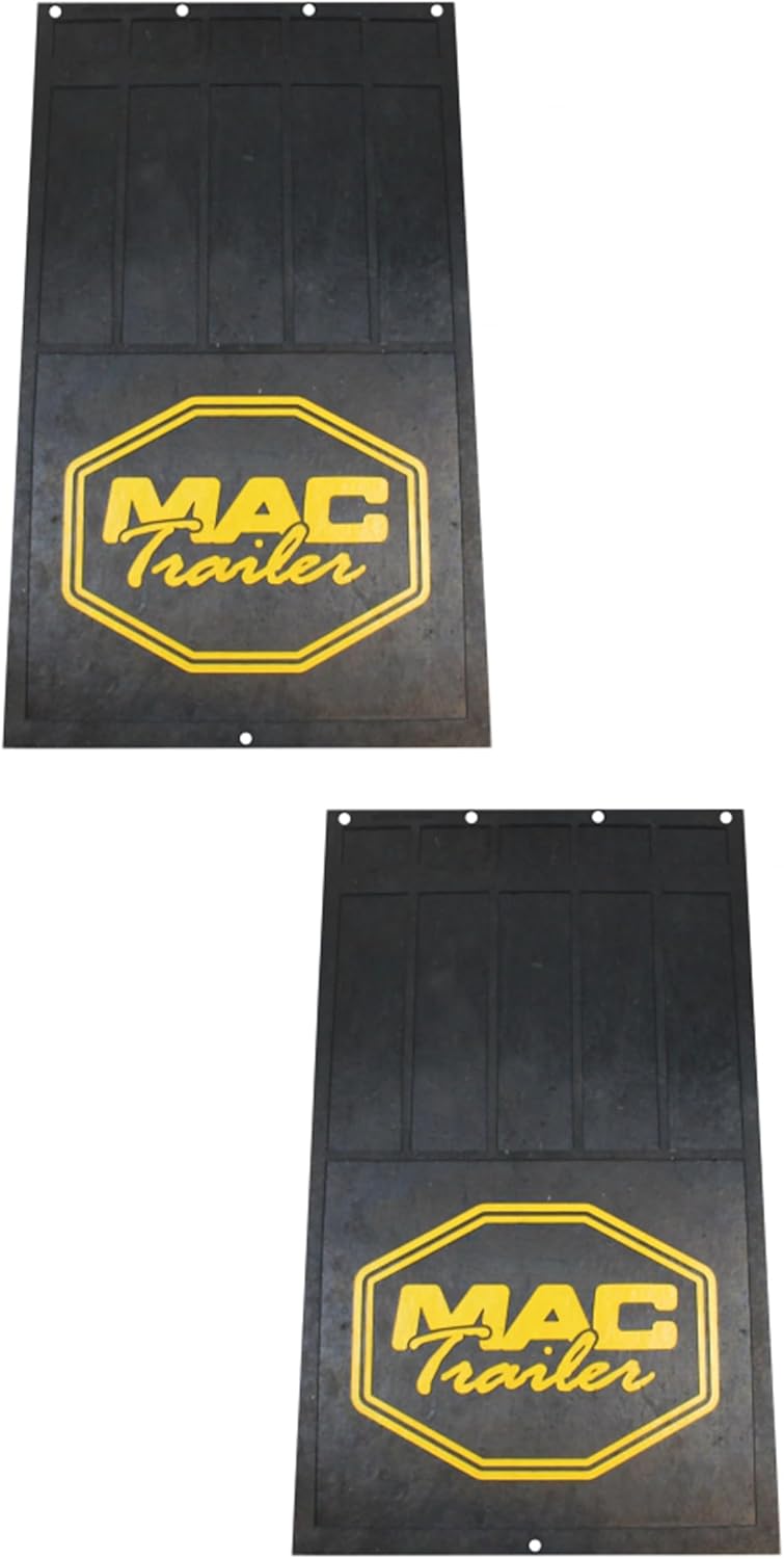 Heavy Duty 24" x 40" x 1/2" MAC Trailer 22352440 Black & Yellow Rubber Mud Flaps-Set of 2
