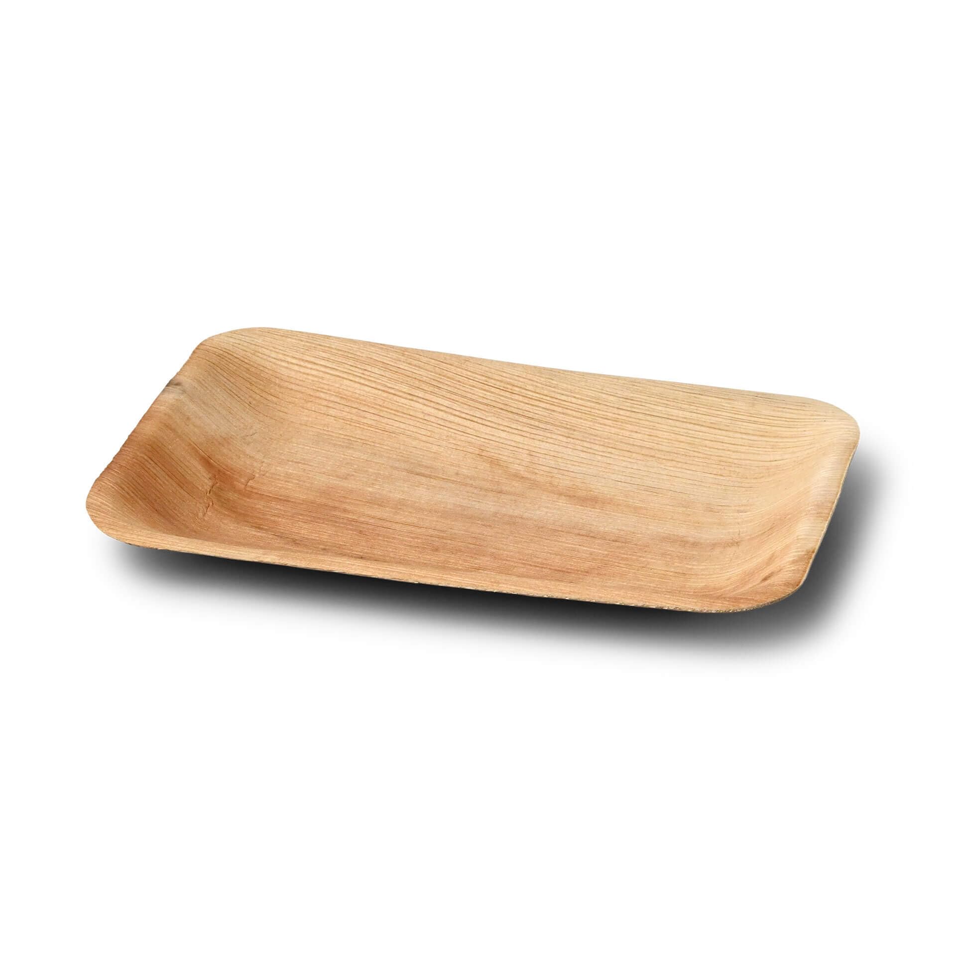 BIOZOYG 200 platos de hoja de palma 24x15 cm - Vajilla desechable de hoja de palma desechable - Plato hondo vajilla de fiesta desechable sostenible