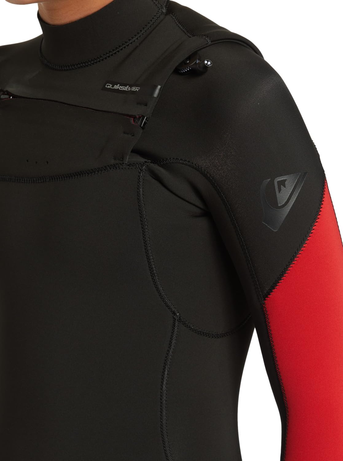 Quiksilver 3/2mm Everyday Sessions - Traje de Surf con Cremallera en el Pecho - Niños 8-16 - Rojo.