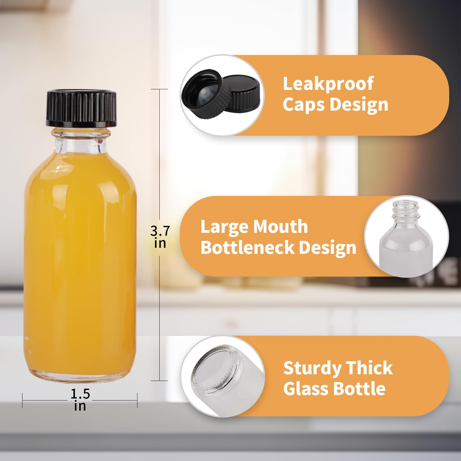 Hejo 10 Stuks Glazen Shotflessen met Deksel, 60 ml Sapshotflessen met Etiketten, Kleine Glazen Flessen, Herbruikbare Mini Gembershot met Brede Mond, Kleine Potten voor Oliën, Saus, Melk (Zwart Deksel Hejo 10 Stuks Glazen Shotflessen met Deksel, 60 ml Sapshotflessen met Etiketten, Kleine Glazen Flessen, Herbruikbare Mini Gembershot met Brede Mond, Kleine Potten voor Oliën, Saus, Melk (Zwart Deksel