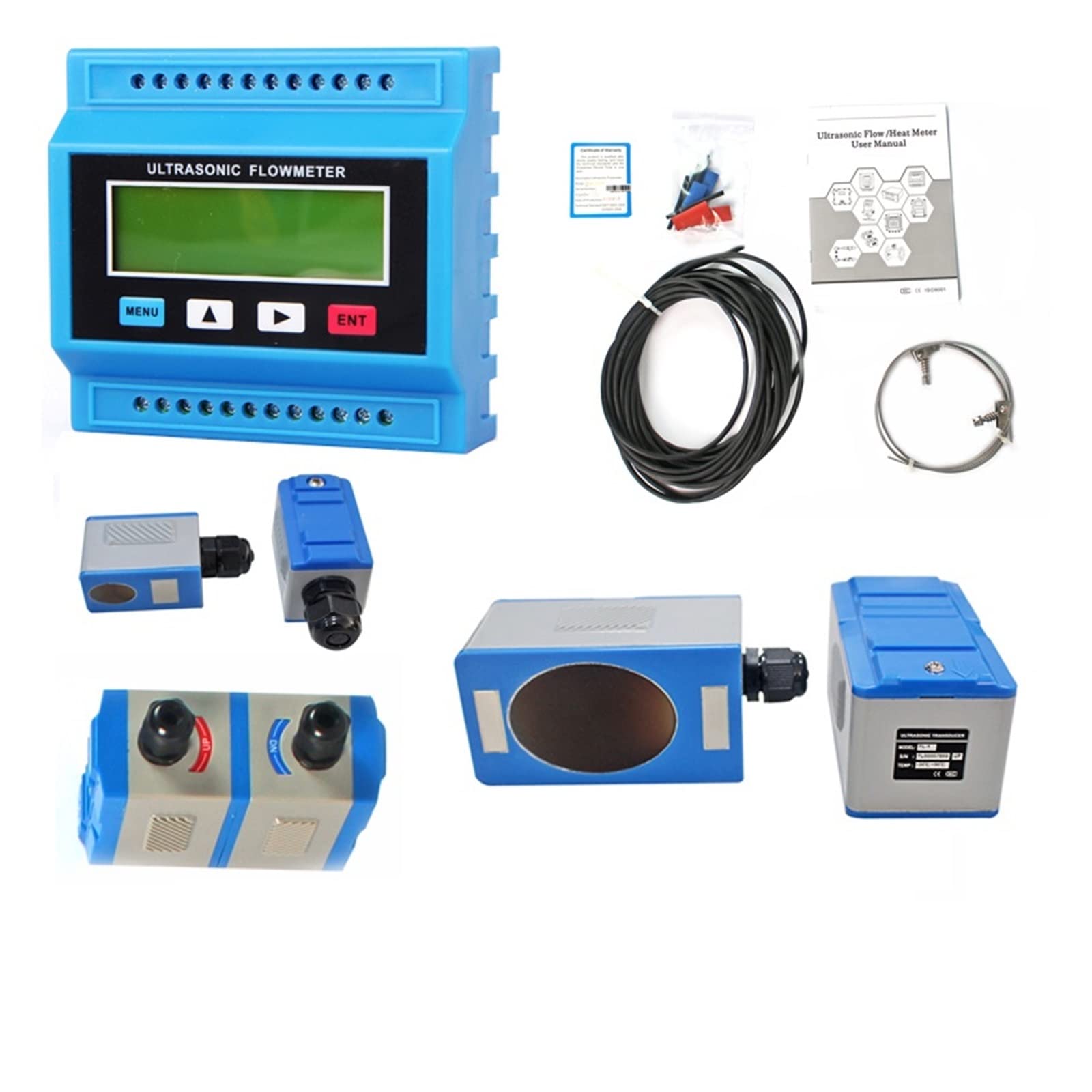 Kogedss Host Ts-2 Tm-1 Tl-1 Water Flow Meter, Tuf-2000M Ultrasonic Digital Liquid Flow Meter Ts-2 Dn15~Dn100 Tm-1 Dn50~Dn700 Tl-1 Dn300~Dn6000 Ultrasonic Module Sensor Water Flowmeter(Host Ts-2 Tm-1 Tl-1)