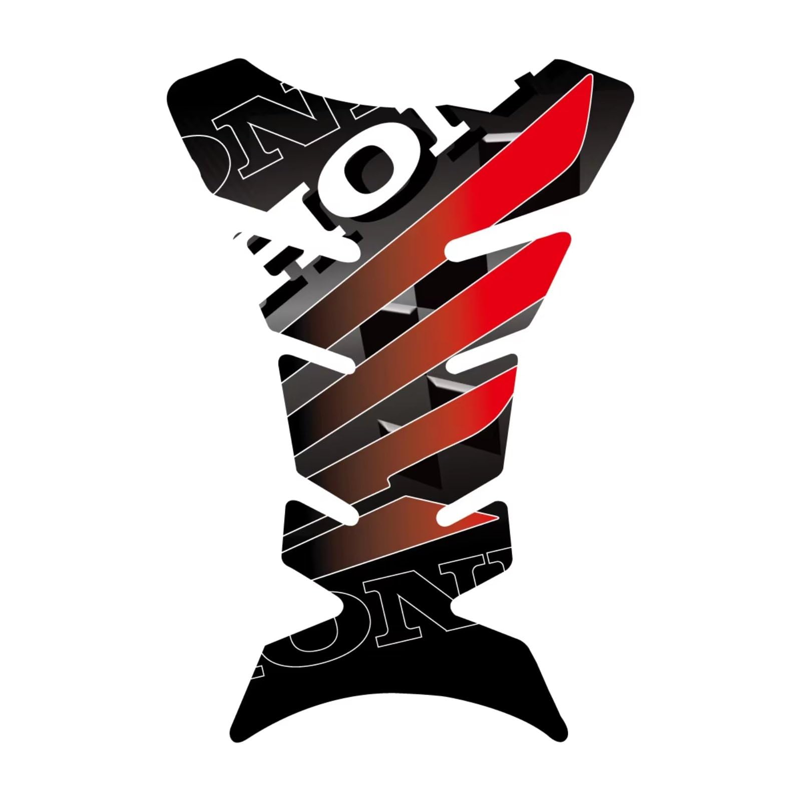 Compatible with Universal Fishbone Skeleton 3D Motorcycle Fuel Tank Anti Slip Sticker Matte Finish Multiple Styles All Locomotives Sticker Side Fuel Tank Pad(C)