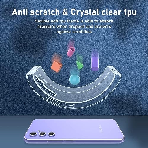 Image of NISHTECH for Samsung Galaxy A54 5G Premium Transparent Hybrid Soft Slim Dust Proof Back Case Cover Silicone with Camera Protection