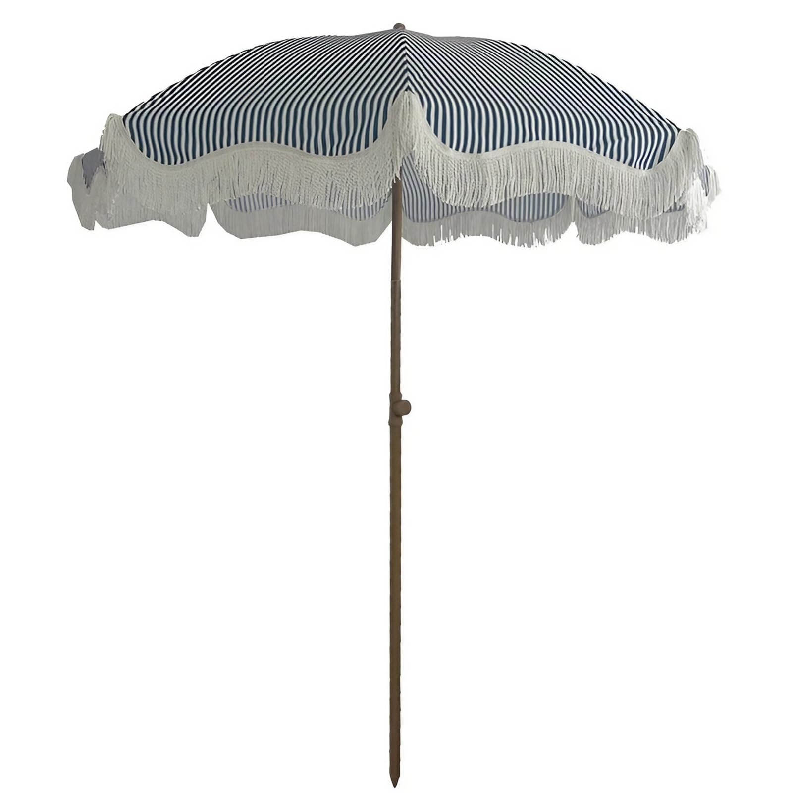 Parasol plażowy z frędzlami, UPF 50+, zewnętrzny parasol tarasowy z nachyleniem guzika, przenośny parasol ogrodowy na trawnik, podwórko, basen i podwórko