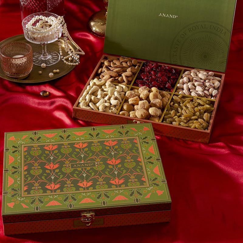 Image of ANAND Special Dry Fruit Gift Box for Diwali, Assorted Dryfruits Gift Hamper Pack (Travancore 450 grams, Dry Fruit Gift Box)