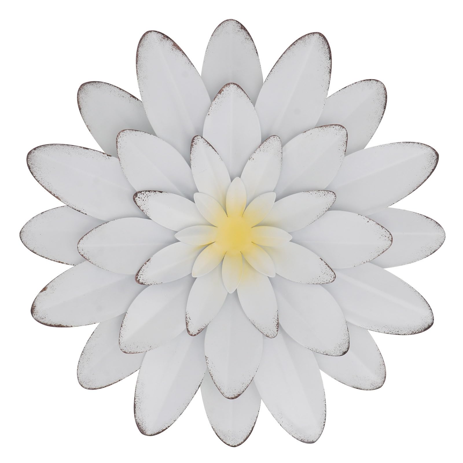 Fleur artificielle en fer forgé ornement mural résistant et sans entretien pour mur extérieur