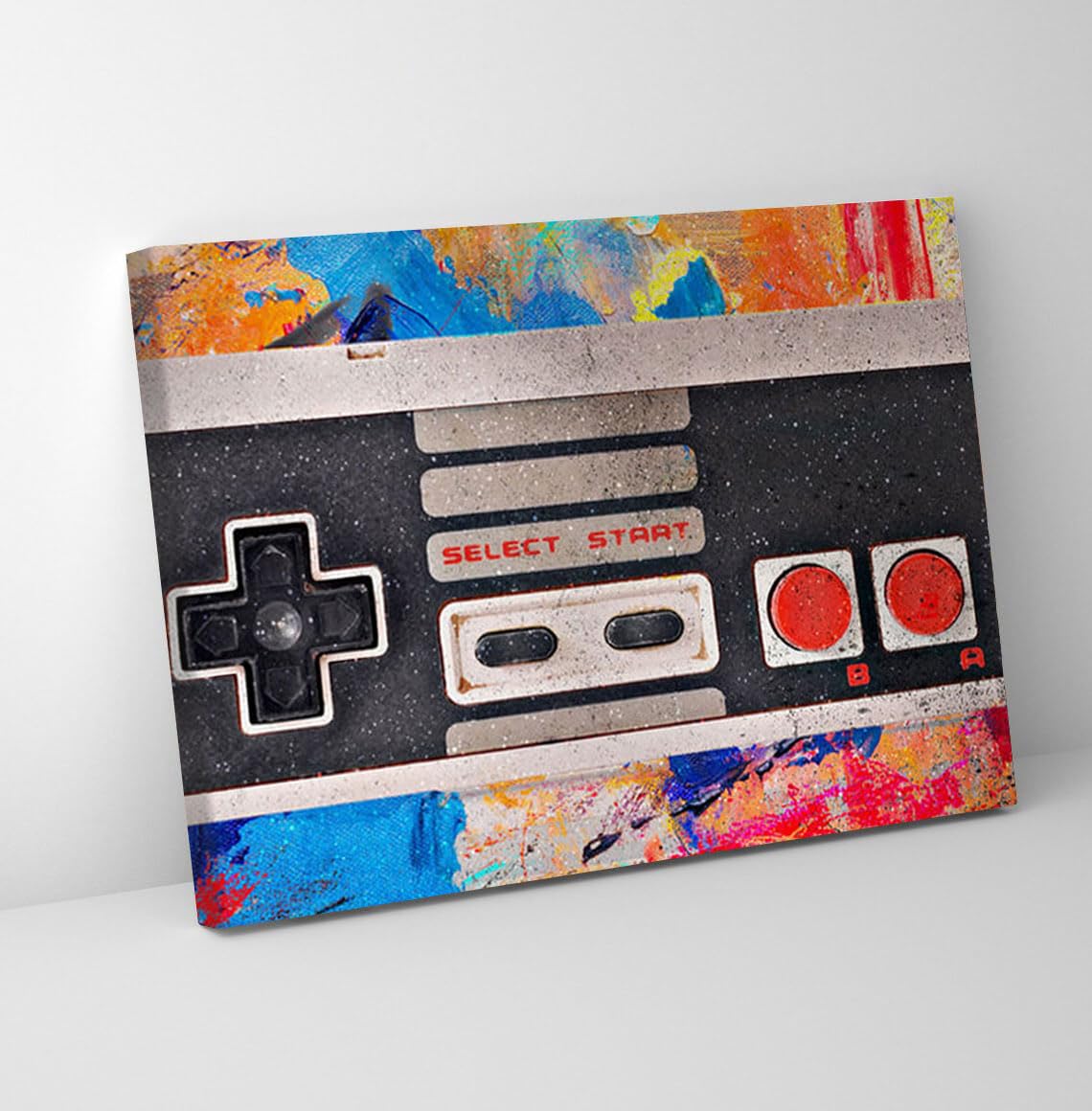 GADGETS WRAP Canvas Gallery Wrap Framed for Home Office Studio Living Room Decoration (11x9inch) - Nes Controller