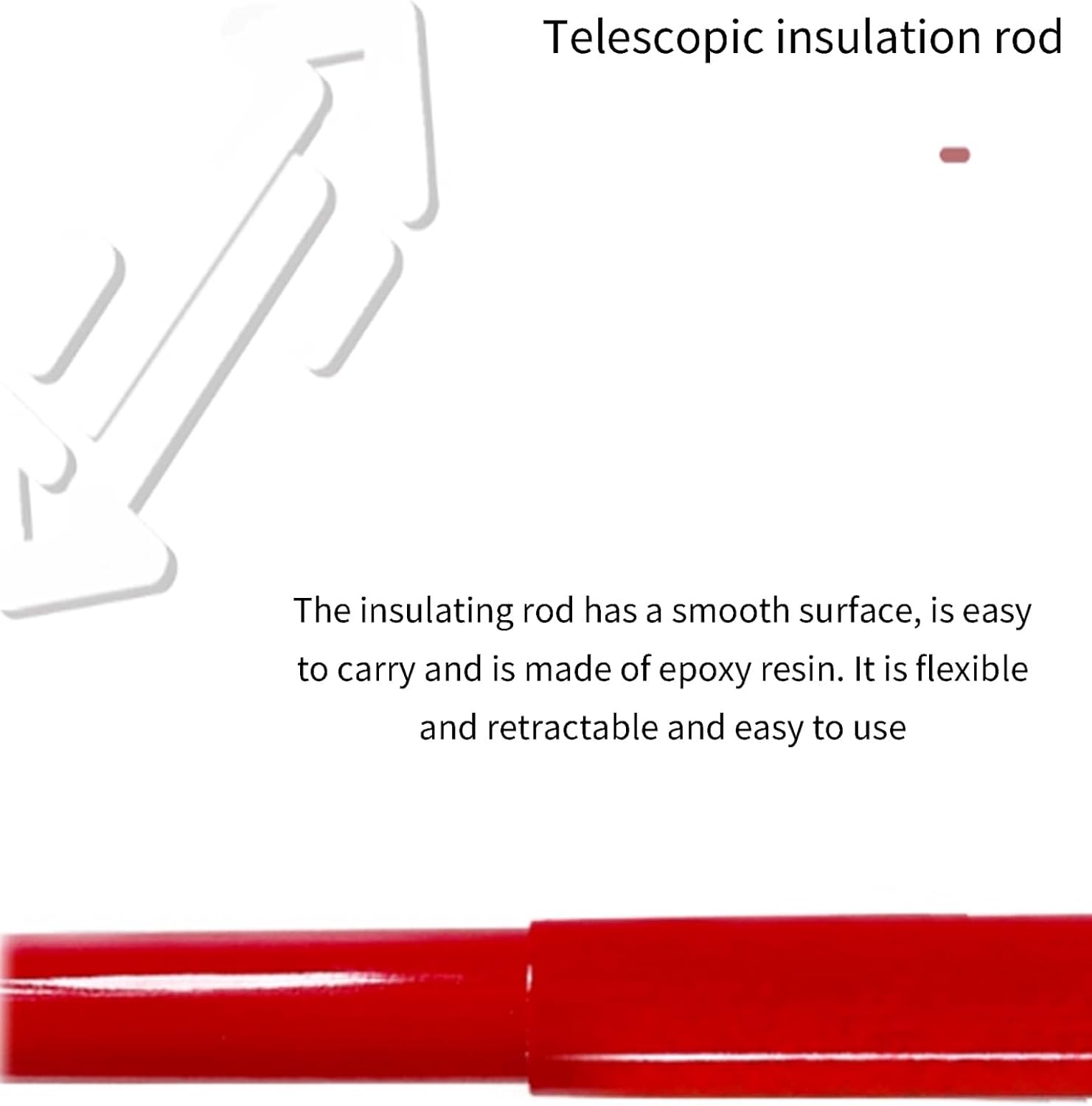 High Voltage Insulated Discharge Rod, Portable Telescopic Electrical Pole Tool for Electricians, 35kV Epoxy Resin Design, Safety Electric Discharge Stick