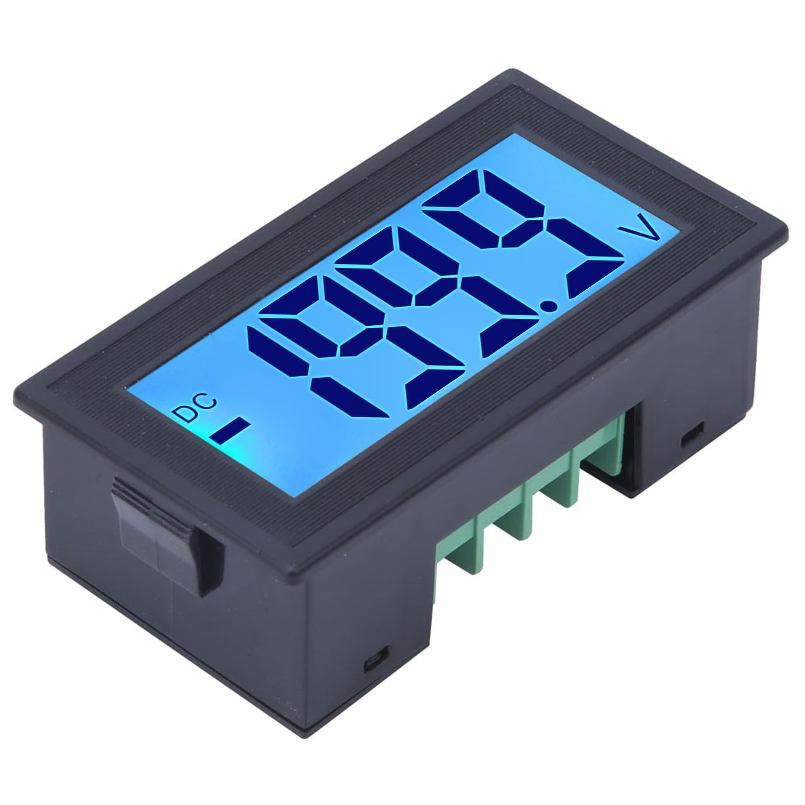 Aramox LCD-Voltmeter, DC Digitalspannung Messgerät mit Blauer Hintergrundbeleuchtung, Tester Mess Monitor AC100-240V YB5135 DB, Starke Anti-Interferenz, Gute Leistung, 7 Verschiedene Verschiedene