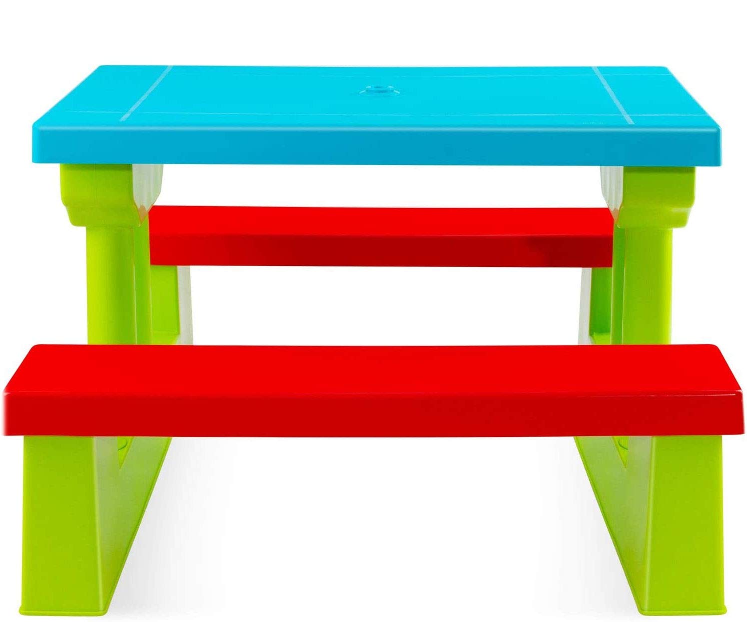 Tavoli per Bambini COIL, Tavoli da Giardino, Tavolo da Picnic per Bambini con Panche e Ombrellone Rimovibile, Tavolo da Gioco, Panchina da Tavolo, Sedia per Bambini, Tavolo, Panchina, Sedia(verde)
